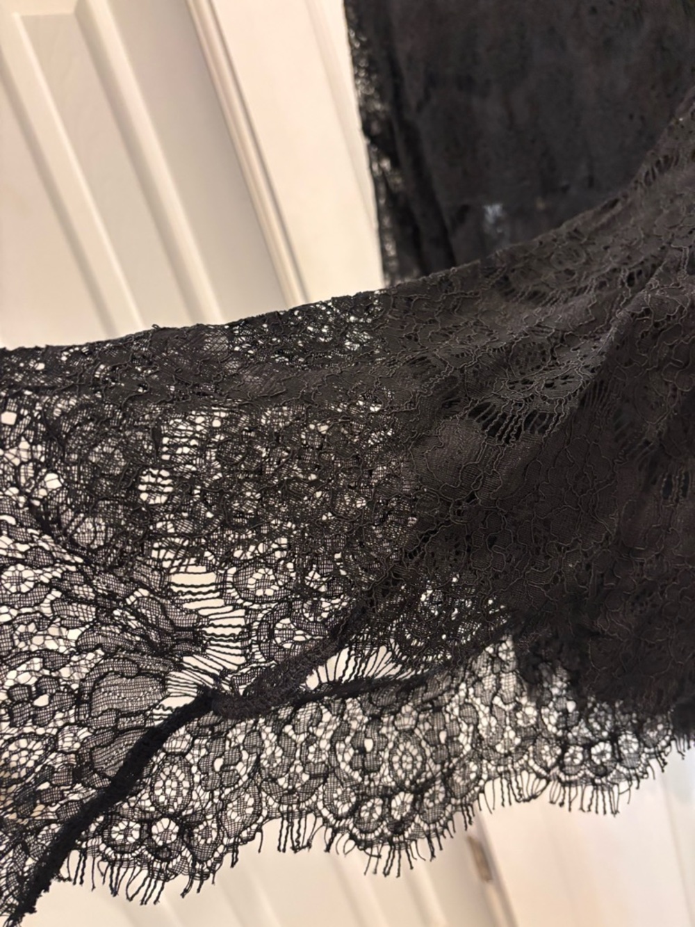 Lulus  Black Lace Mock Neck Long-Sleeve Dress - Picture 3 of 6